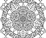 Coloriage Mandala Fleurs Superbe