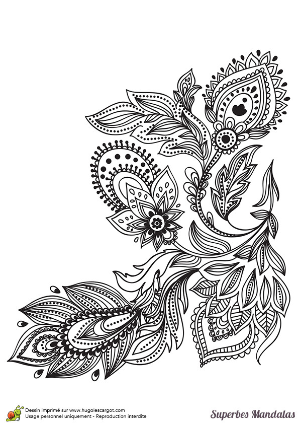 Coloriage et dessins gratuits Plante de Fleur Mandala couleur à imprimer
