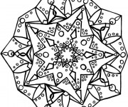 Coloriage Dessin Mandala Flocon de Neige