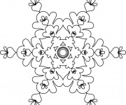 Coloriage et dessins gratuit Flocon de Neige artistique à imprimer