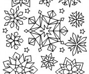 Coloriage et dessins gratuit Flocons de Neige crystalisés à imprimer