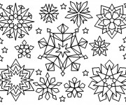 Coloriage et dessins gratuit Flocons de Neige en couleur à imprimer