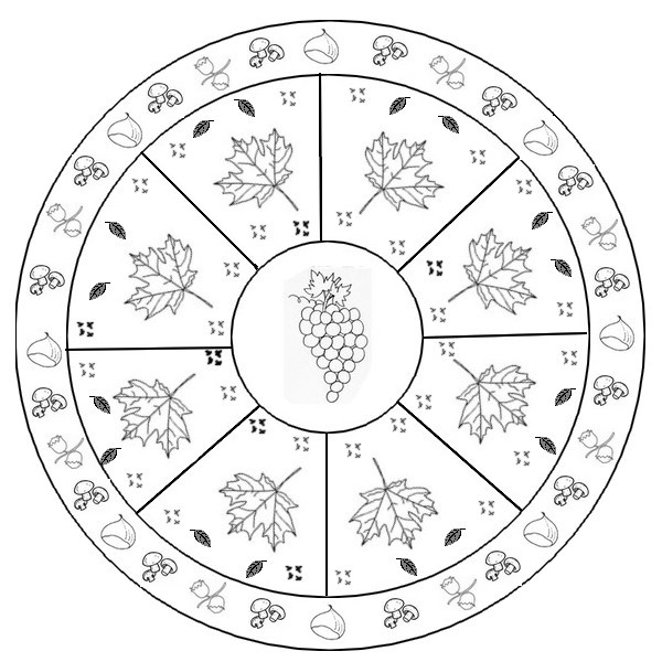 Coloriage Mandala Automne maternelle dessin gratuit à imprimer