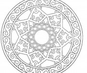 Coloriage et dessins gratuit Mandala Flocon à colorier à imprimer