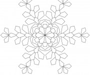 Coloriage et dessins gratuit Mandala Flocon à découper à imprimer