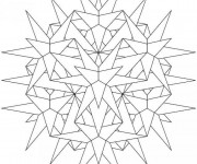 Coloriage Mandala Flocon Cubique