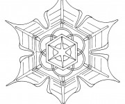 Coloriage Mandala Flocon de Neige pour les grands