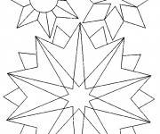 Coloriage et dessins gratuit Mandala Flocon en Ligne à imprimer