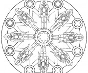 Coloriage Mandala Flocon Noel