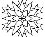 Coloriage et dessins gratuit Mandala Flocon vecteur à imprimer