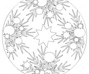 Coloriage Mandala Sapin de Noel