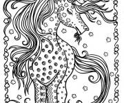 Coloriage Belle licorne en mandala