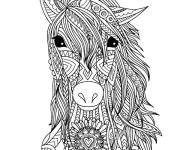 Coloriage et dessins gratuit Mandala Licorne complexe à imprimer