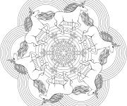 Coloriage Mandala Licorne en ligne