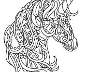 Coloriage Mandala Licorne facile