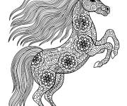 Coloriage Mandala Licorne posture