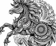 Coloriage Page licorne mandala adulte