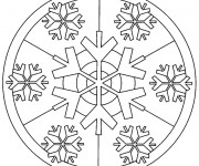 Coloriage et dessins gratuit Flocon de Neige pour Adulte à imprimer