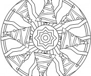 Coloriage Mandala C&eacute;l&eacute;bration de Noel