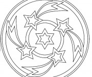 Coloriage Mandala &Eacute;toile de Noel