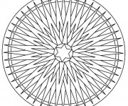 Coloriage Mandala Étoile de Noel en ligne