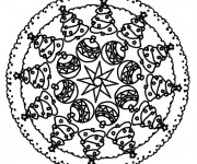 Coloriage et dessins gratuit Mandala Noel 10 à imprimer