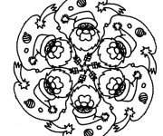 Coloriage et dessins gratuit Mandala Noel 11 à imprimer