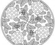 Coloriage et dessins gratuit Mandala Noel 9 à imprimer