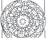 Coloriage Mandala Noel &agrave; d&eacute;corer