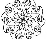 Coloriage Mandala Noel en noir et blanc