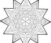 Coloriage Mandala Noel en vecteur