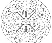 Coloriage Mandala Noel magnifique pour enfant