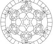 Coloriage et dessins gratuit Mandala Noel pour Décoration à imprimer