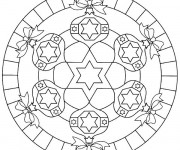 Coloriage Mandala Noel pour Décoration