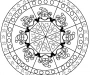 Coloriage et dessins gratuit Mandala Noel pour enfant à imprimer