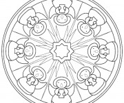 Coloriage Mandala Noel pour Petits