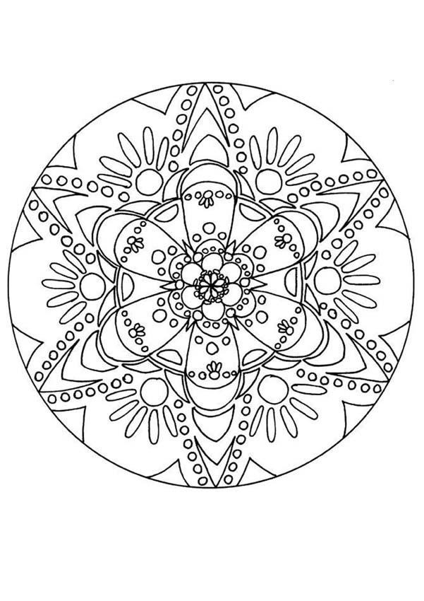 Coloriage et dessins gratuits Mandala Noel pour relaxer à imprimer