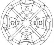 Coloriage Mandala Noel sur ordinateur