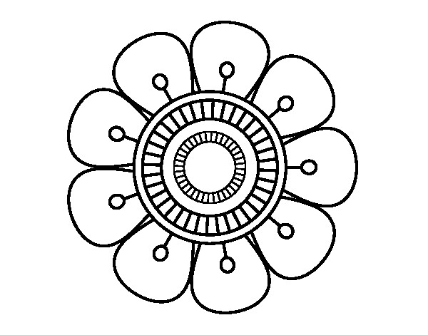 Coloriage Mandala Petite Fleur Dessin Gratuit à Imprimer