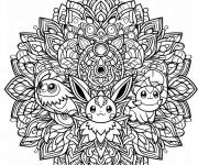 Coloriage et dessins gratuit Colori Pok&eacute;mon anti-stress à imprimer
