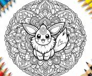 Coloriage et dessins gratuit Colorie et imprime mandala pok&eacute;mon à imprimer