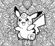 Coloriage Colorie mandala Pok&eacute;mon