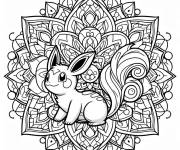 Coloriage et dessins gratuit D&eacute;coration mandala pok&eacute;mon à imprimer