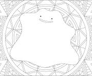 Coloriage Dittong pokemon mandala