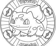Coloriage et dessins gratuit Mandala Bulbasaur facile à imprimer