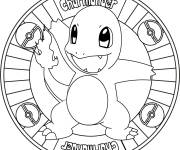 Coloriage et dessins gratuit Mandala Charmander cp à imprimer