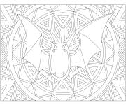Coloriage Mandala Golbat adulte