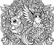 Coloriage Mandala Pok&eacute;mon activit&eacute;