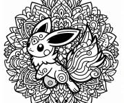 Coloriage Mandala pok&eacute;mon artwork