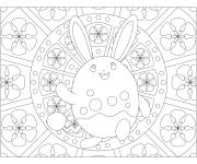 Coloriage Mandala Pok&eacute;mon Azumarill